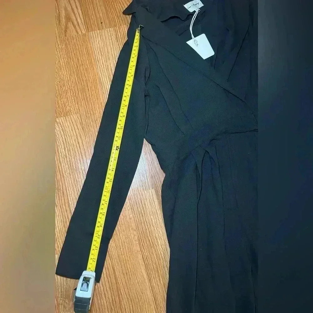 NWT‎ ASOS Love & Harmony Solid Woven Long Sleeve Black Jumpsuit in Size S - Picture 7 of 9